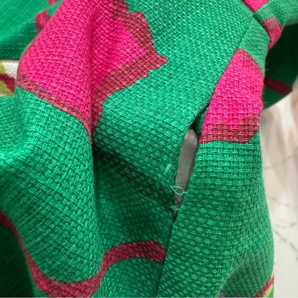 J.Crew Factory Floral Green Sleeveless Dress Pockets Office Work Cotton 20 - Picture 2 of 5